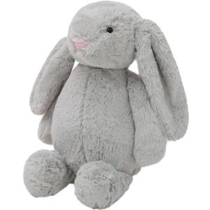 Gray Bunny Stuffed Animal - Adorable Plush Companion for Cuddles & Playtime. Soft & Huggable with Lifelike Features. Ideal Gift for Kids (Grey 15.8")