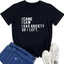 BLACKMYTH Women Cute Tees I Came Graphic T Shirts (XX-Large)