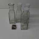 Set of 4 Square Glass Carafe with Lid, 1 Liter Clear Glass Pitcher, Beverage Serveware Carafe for Mimosa Bar, Brunch, Cold Water, Juice, Milk, Iced Tea, Lemonade