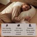 FOSSFLAKES Side Sleeper Pillow L-Shaped with Cover Ergonomic Contour Cushion for Body Alignment Orthopedic Support, Luxury Breathable Bedding By Nordic Sleep, One Size, Size: Sidesleeper Firm