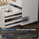 SIGOEI 1 Pair Soft Close Drawer Slides 16 Inch 100 lb Load Capacity Side Mount Ball Bearing Metal Dresser Runners Trash Can Slider Kitchen Glides Black (16 inch)