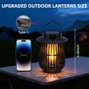 KYEKIO 4Pack Gen2 Flame Solar Lanterns Outdoor Waterproof, Solar Hanging Lantern Decorative, Flickering Flame Outdoor Lanterns Solar Powered, Lights for Yard Patio Garden Decor as Mother's Day Gifts