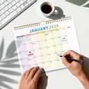 2 x 2026 Wall Calendar 18-Month Planner from January 2026 to June 2027, Stylish Monthly Planner for Home & Office Use