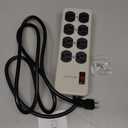 Heavy Duty Power Strip,Industrial Heavy Metal Case Surge Protector,8 AC Outlets,15Amp,2700 Joules,Protected' Indicator,14 Gauge Cord (Grey, 6FT Length)