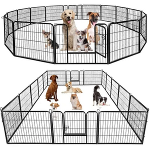 15 Panels Decorative Garden Fence with Gate, 32 in(H) X 35.4 ft(L) No Dig Dog Fence Animal Barrier Outdoor for Yard, Rustproof Metal Garden Edging and Borders, Temporary Fencing Stakes