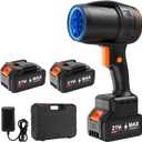 Mini Small Handheld Cordless Leaf Blower with 24.0Ah Batteries & Charger  Portable Electric Rechargeable Blower, 500,000 RPM Turbo Jet High Power, Lightweight for Yard, Patio & Garage Cleaning (black)