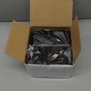 Zhehao 100 Pcs Plastic Dessert Appetizer Plates Disposable, 3.6 x 3.6 Inch Small Square Plastic Dessert Cake Plate for Party, Valentine's Day Wedding Birthday Bridal Baby Shower Supplies (Black)