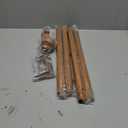 Wood Curtain Rods for Windows 30 to 56 Inch, Adjustable Decorative 1'' Heavy Duty Metal Curtain Rod with Modern Faux Wood Grain Finials, Rustic Farmhouse Bedroom Boho Drapery Pole