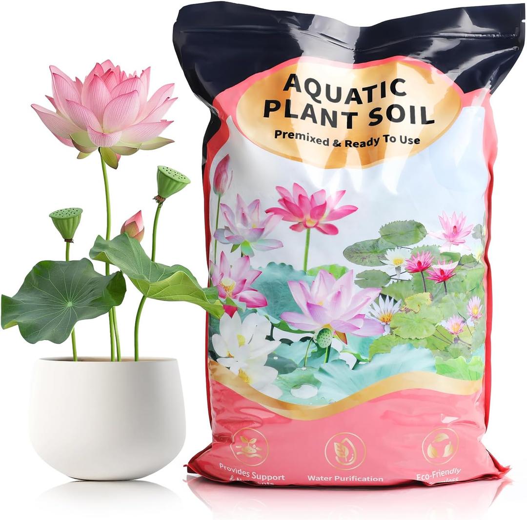 Aquatic Plant Soil & Aquarium Soil, Natural Organic Substrate for Water Plants - Safe for Fish, Nutrient-Rich Clay Base for Lotus & Water Lily (AquaticSoil, 3.3 LBS)
