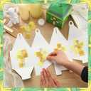 Simgoing 12 Sets Palm Sunday Crafts with LED Candles Easter Religious Palm Leaf Cross Tissue Paper Lanterns Craft Kits Sunday School Religious Holy Week Hanging for Easter Party Activities