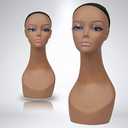 18 Life-Size Realistic Female Mannequin Head with Shoulders Plastic Display Model for Wigs, Hats, Sunglasses & Jewelry