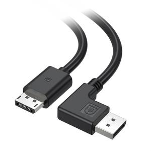 Cable Matters Right Angle Display Port 1.4 Cable - 6ft, Support 8K 60Hz, 4K 240Hz (Right Angle DisplayPort Cable 1.4) with FreeSync, G-SYNC and HDR for Gaming Monitor, PC, 6 Feet