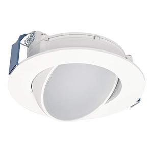 Halo HLA406VWFL9FS1EMWR HLA 4 in. Color Selectable (2700K-5000K) Canless Wide Beam Adjustable Gimbal Integrated Kit LED Recessed Trim, Round, White