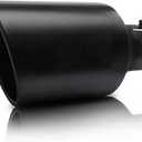 4 to 8 inch Exhaust Tip, MONOKING Diesel Exhaust Tip 4 Inlet Stainless Steel Bolt On Black Tailpipes Tips 4" Inlet 8" Outlet 15" Long
