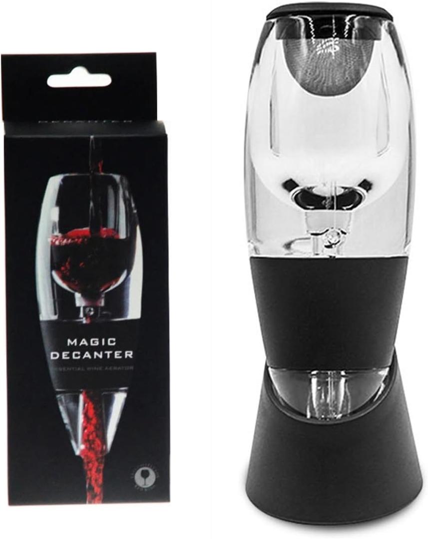 D&Slifei Wine Aerator Pourer and Decanter with LED Light,Unique Aeration Device Quickly Enhances Wine Flavors with Smoother Finish,Best Gifts for Wine Lovers and Sommeliers (With Led Light)