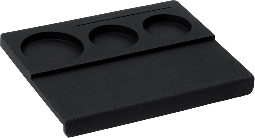 Normcore Espresso Tamping Station V3 - Corner Tamping Mat - Silicone Coffee Tamper Mat - Coffee Tamper Holder Pad for Baristas - Food Grade Non-Slip Silicone Black