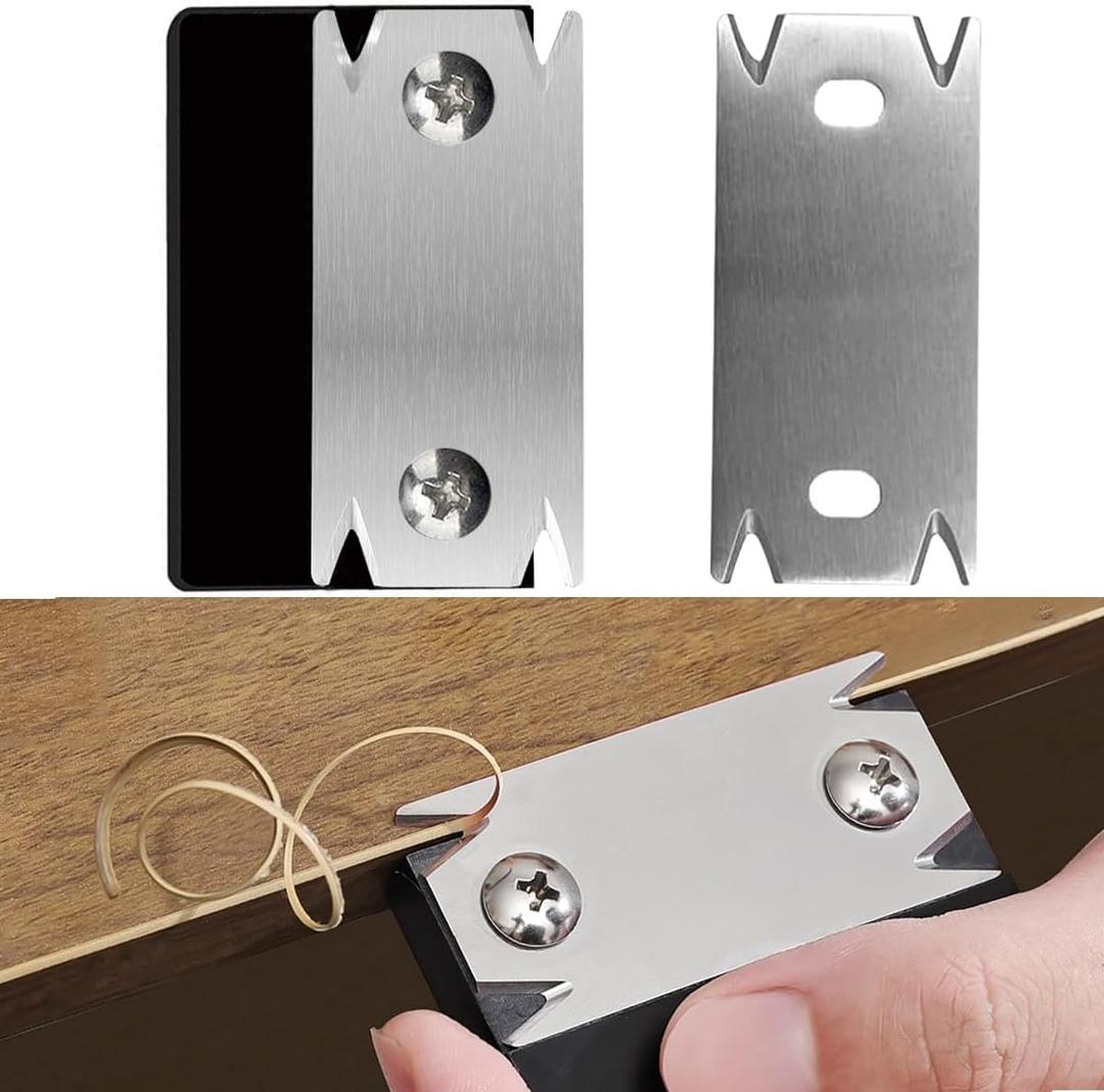 5 x Edge Banding Trimmer with 2 Pcs Reversible Blade, Edge Banding Iron for Woodworking Deburring, Edge Banding Cutter for PVC ABS Veneer Corners Wood