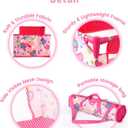 BABESIDE Baby Doll Crib for 18" Reborn Dolls,Baby Doll Bed with Storage Bag, Reborn Babydolls Accessories for Age 3+,Doll Crib Playpen for Kids Age 3+,Pink
