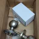 JO.KO Entry Door Lock Set, Square Door Lever for Bedroom, Passage Door Privacy Locking Interior/Exterior Entry Door Knob/Heavy Duty (1 Pack, Matte Black)