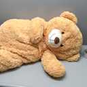 HollyHOME Giant Teddy Bear 4Ft Big Teddy Bear Stuffed Animal Birthday Valentines Day Plush Toy for Kids and Girlfriend 48 inch Tan