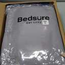 Bedsure Twin XL Comforter Set - Extra Long 5 Pieces Dorm Bedding Sets, GentleSoft Pinch Pleat Grey Bed in a Bag with Pintuck Comforter, Sheets, Pillowcase & Sham