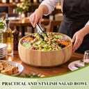 17 x 5.9 Inch Extra Large Wood Salad Bowl, Mixing Salad Fruits