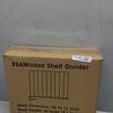 Shelf Dividers, 8 Pack Shelf Dividers for Closet Organization, Metal Closet Shelf Organizer for Wood Shelves Separators for Purse Handbag Sweater Clothes Book Storage Bedroom Wardrobe Kitchen Cabinet