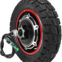 Bnineteenteam Electric Scooter Hub Motor, 10 Inch 48V 800W Pneumatic Tires Aluminum Alloy Hub Motor for Electric Scooter Enthusiasts
