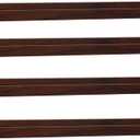 Long Floating Shelves Set of 4,Wood Picture Shelf for Wall with Ledge,Photo Frames Display Shelves Wall Mounted Rustic for Living Room Bedroom Kids Nursery,Home Decor Dark Walnut (36 Inches )