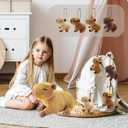 Capybara PlushCute Capybara Mommy Stuffed Animal with 4 Baby Capybara Plushies in TummyKawaii Capybara Plush Toy Gift for Kids Girls Boys