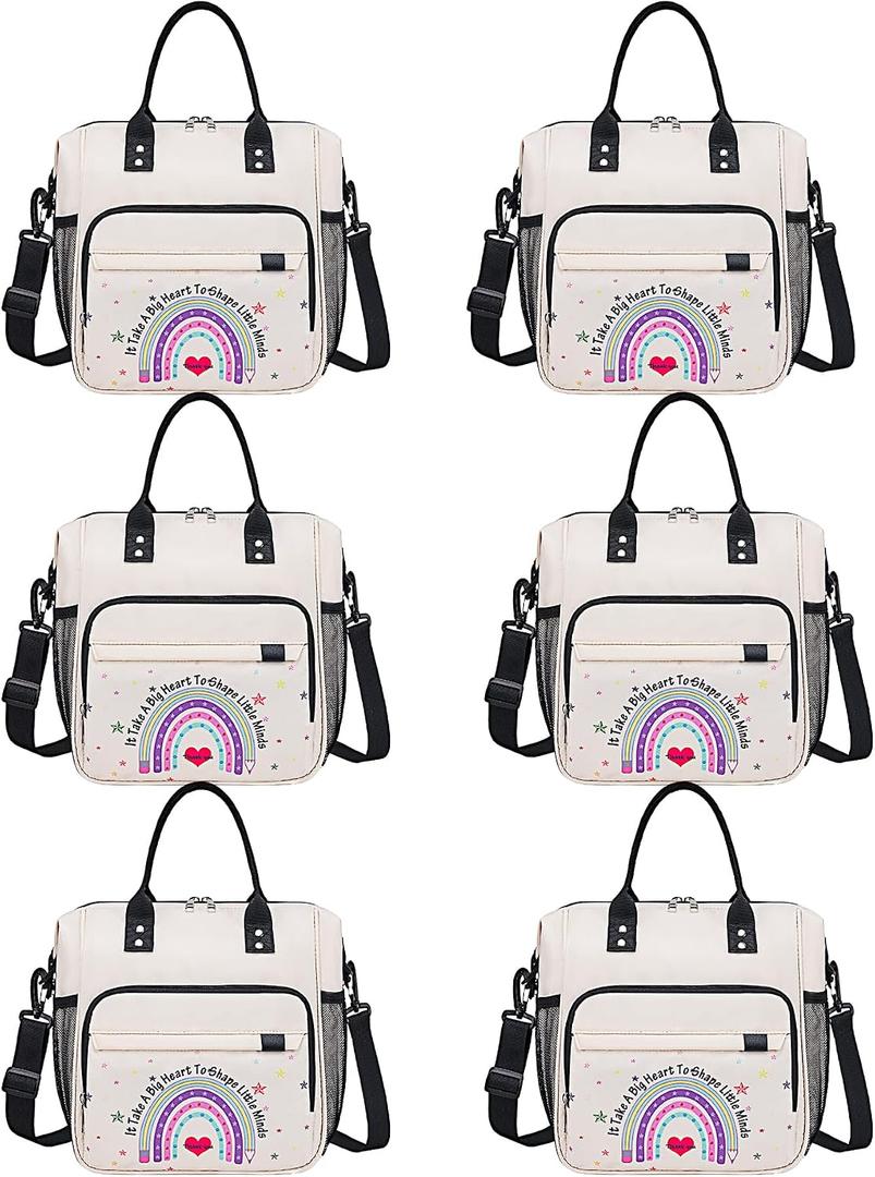 TuErCao Teacher Lunch Bag, Teacher Appreciation Gifts in Bulk of 6 Gift for Principal to Reward Staff, Unique Birthday Gifts for Women, Thank You Gift for Every Hardworking Educator