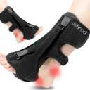 2PCS Upgraded Plantar Fasciitis Night Splint, 3 Adjustable Straps Plantar Fasciitis Relief Braces for Achilles Tendonitis, Foot Drop & Heel Spur Pain Relief Day & Night (Black)