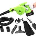 Cordless Leaf Blower, 2-in-1 Portable 21V Lithium Battery 110V Multifunctional Blower for Blowing Leaf, Clearing Dust & Small Trash,Car, Computer Host, Hard to Clean Corner by SHINTYOOL