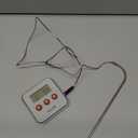 Taylor Programmable Instant Read Wired Probe Digital Meat Food Grill BBQ Cooking Kitchen Thermometer with Alarm, White