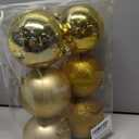 3.94" Large Christmas Balls Shatterproof Gold Christmas Ornaments 6 Pcs Big Xmas Ornaments Balls for Xmas Tree Holiday Wedding Party Decoration