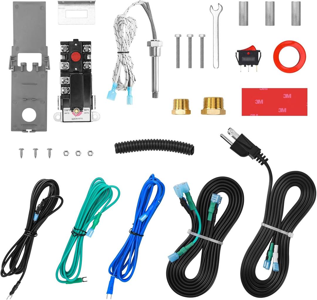 [New Upgrade] Briidea RV Electric Water Hybrid Heater Kits with Replaceable Anode Rod (Patent Pending), Electric Heat and Anode Protection, Compatible with Suburban and Atwood Water Heater (6 Gallon)