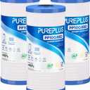 PUREPLUS AP810 Whole House Grooved Sediment Water Filter, Replacement Cartridge for 3M Aqua-Pure AP810, AP811, AP801, AP801-C, AP801T, AP801B, Whirlpool WHKF-GD25BB,WHKF-DWHBB,5 Micron 10"x4.5", 3Pack