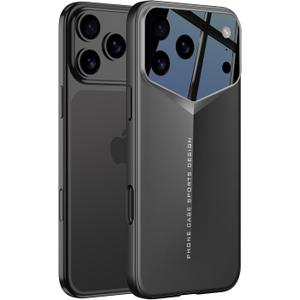 Wibrthz for iPhone 17 Pro Max Case,Unique Luxury Supercar Design,Ultra Thin Hard PC Shockproof Anti-Scratch Anti-Slip Grip Protective Sturdy Case Hard Cover for iPhone 17 Pro Max(Black)