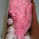 HOMDAILY Mini Pink Christmas Tree with Lights, 2ft Artificial Small Table Top Christmas Tree with Bow, Ball Ornaments and White Tree Skirt, 24 Pcs DIY Xmas Decorations for Kids, Toddler Room