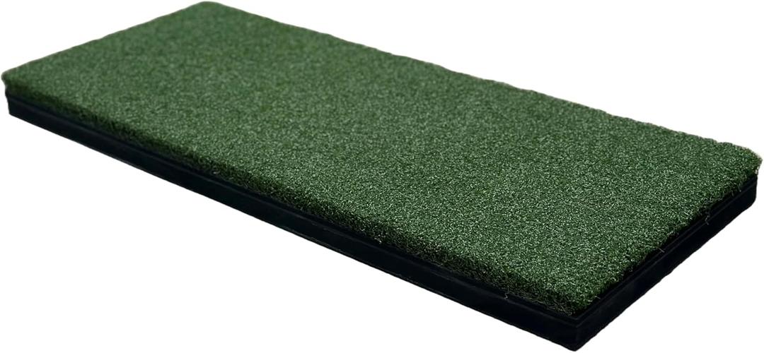 Beaver Tail Golf Simulator Mat with The Most Realistic Hitting Strip Insert for Joint Injury Prevention