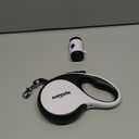 Emperor Pets 26 ft Retractable Dog Leash White - Heavy Duty Retractable Pet Leash with Anti-Slip Grip for Medium to Large Dogs up to 110 lbs -Aura BW26