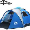 Night Cat Instant Popup Tents 2-3 Persons with Footprint Tarp Easy Setup Camping Tent with Rainfly Double Layers Waterproof Automatic Hydraulic Mechaism (2-3 Persons (7.9*6.6*4.6ft), Sky Blue)