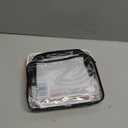 PACKISM Clear Toiletry Bag - 3 Pack TSA Approved Toiletry Bag Quart Size Bag, Travel Makeup Cosmetic Bag for Women Men, Carry on Airport Airline Compliant Bag, Black, White, Orange (Medium Set (Standard))