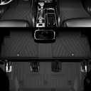 Floor Mats Cargo Mat with Backrest Mat Fit for 2020-2025 Kia Telluride 7&8 Seats - All Weather TPE Floor Liners Cargo Liner Trunk Mat Back Seat Cover Protector for 2024 2025 Telluride Accessories