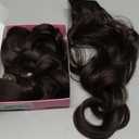 Curly Clip In Hair Extensions, 4PCS 20 Inch Dark Brown Extensions Clip Ins Lace Weft Curly Invisible Natural Hairpieces for Women