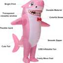 Inflatable Shark Costume Adults Inflatable Costume Shark Blow Up Suit Halloween Costume, Large:4.9ft to 6.2ft