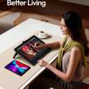 YSAGi Leather Desk Pad Protector, Office Desk Mat, Large Mouse Pad, Non-Slip PU Leather Desk Blotter, Waterproof Laptop Desk Writing Pad for Office and Home (23.6" x 13.8", Eggshell)