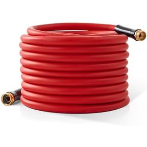 Garden Hose 50 ft x 5/8” Hot/Cold Water Hose,-50°F to 190°F,Burst 600Psi Flexible & Lightweight Upgraded Rubber Hoses,3/4” Solid Fittings for All-weather Outdoor Lawn & Garden