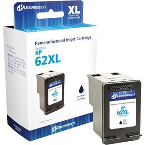 Dataproducts Brand Remanufactured High Yield Ink Cartridge Replacement for HP 62XL (C2P05AN) | Black