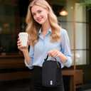 NOL Natural Organic Lifestyle Insulated Lunch Bag for Adult - Snack Bag Lunch Cooler Bag Soft Lunch Tote Bag for Work, Black